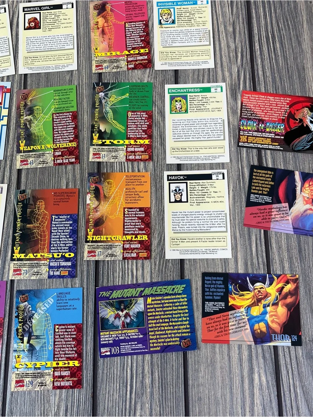 Super Hero and Villain Trading Cards